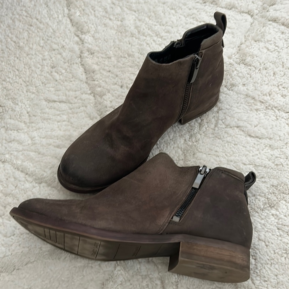 Franco Sarto Artist Collection Flat Ankle Booties - Distressed look
